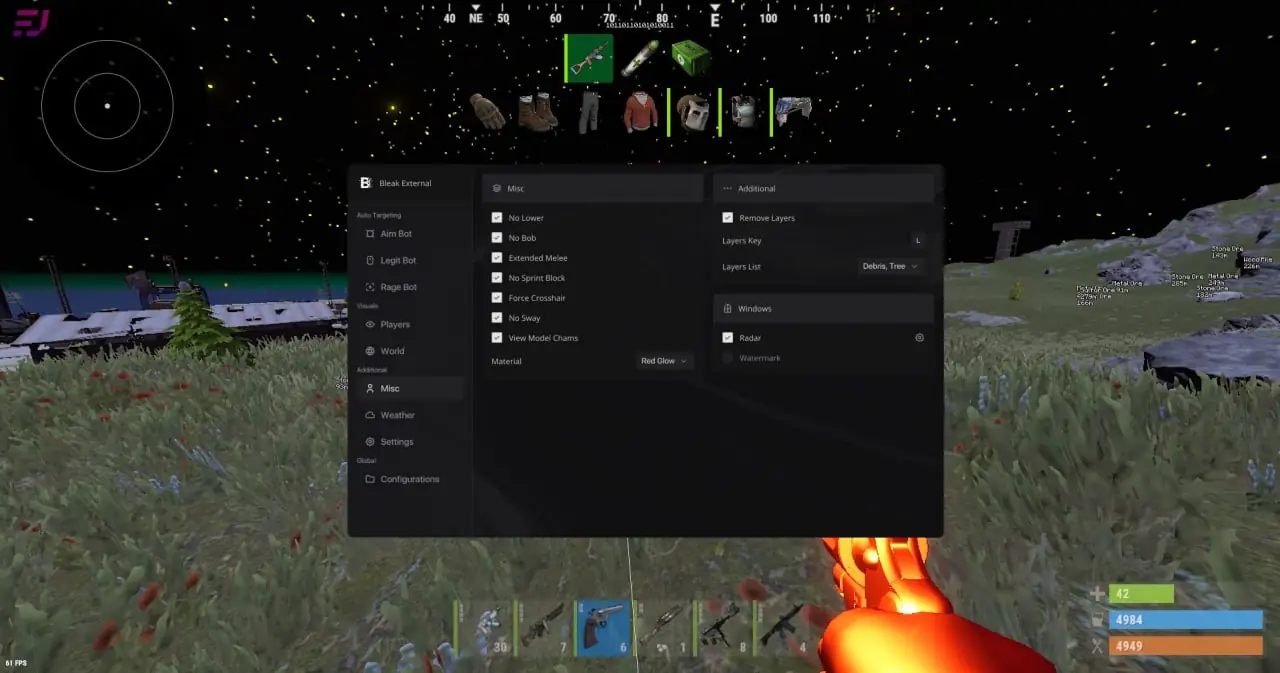 Screenshot 35 do cheat Rust Bleak